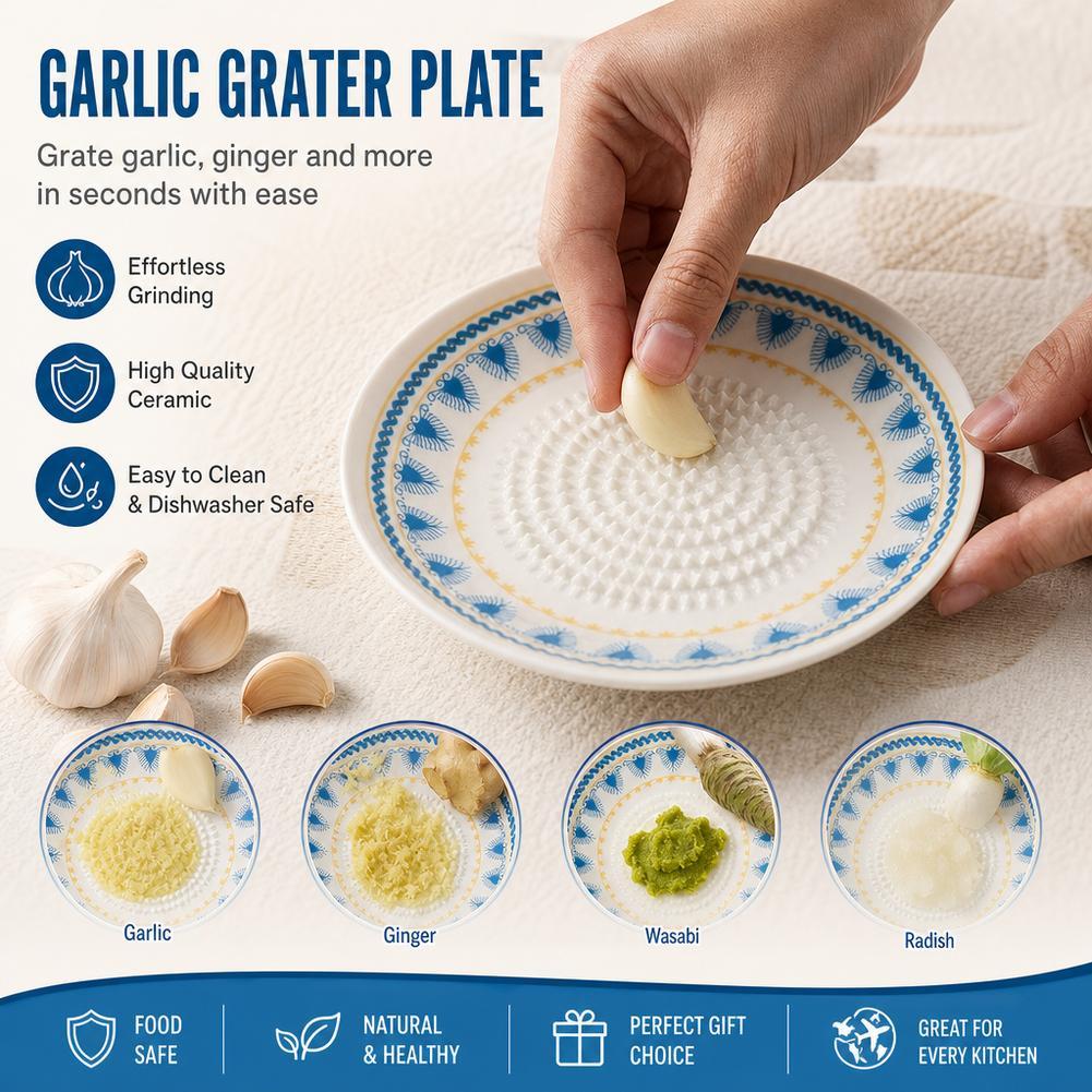 Garlic Grater Plate Ceramic Gi - огляд і ціна Turmeric